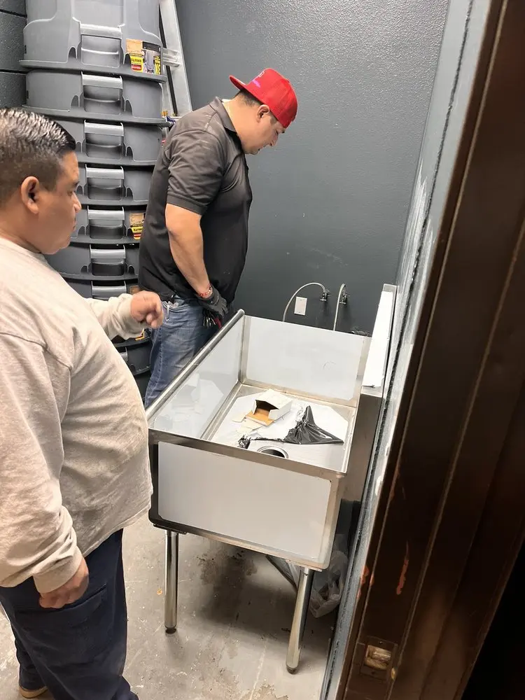Commercial plumbing and sink installation in Frazer